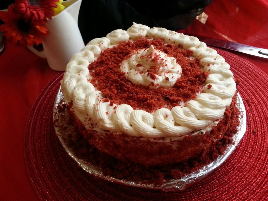 Red Velvet Cake in London celebration dessert