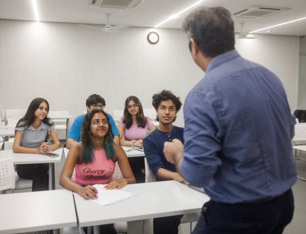 Student learning English vocabulary for daily conversation